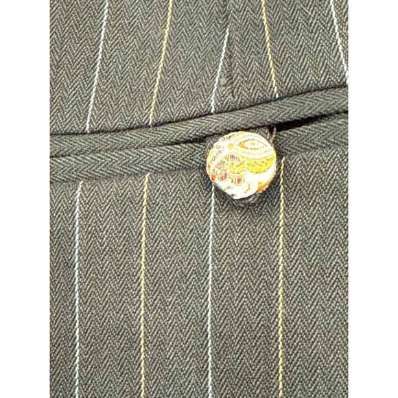 John Paul Richard Women's Capri Cropped Pinstripe Pants Size 4 Black & Blue - Picture 4 of 7